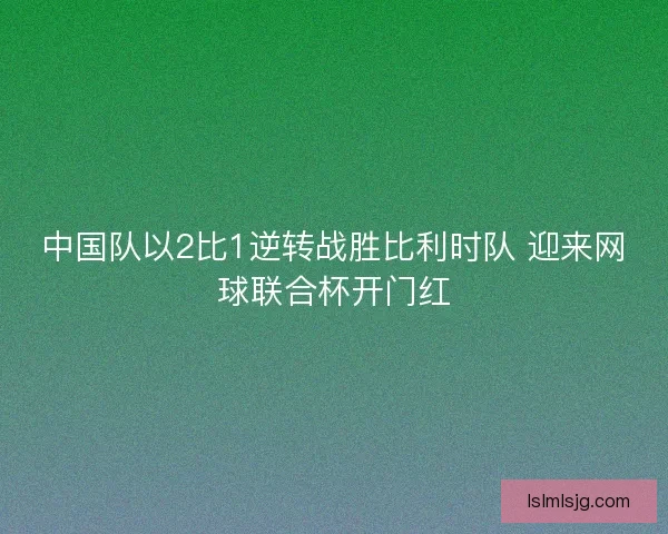 中国队以2比1逆转战胜比利时队 迎来网球联合杯开门红