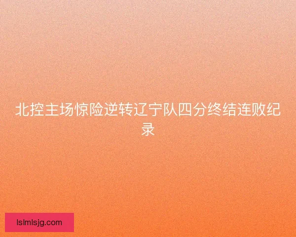 北控主场惊险逆转辽宁队四分终结连败纪录
